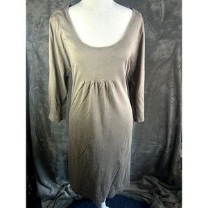 J Jill Pure Jill Dress Knee Length 3/4 Sleeve Relaxed Fit Pima Cotton